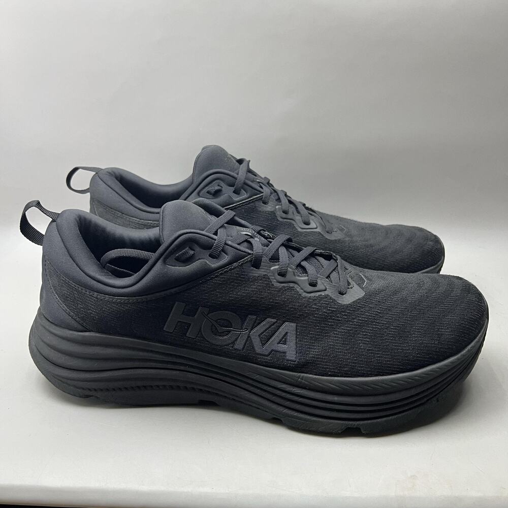 Hoka One One Gaviota 5 Running Shoes Men Size 15 D Black Mesh Comfort Sneakers